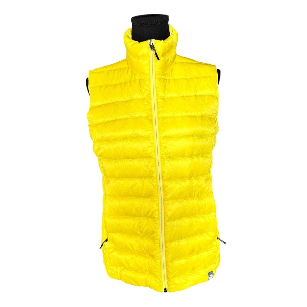 REI Co-op Yellow Down Puffer Vest Lightweight Packable Outdoor Med I47
